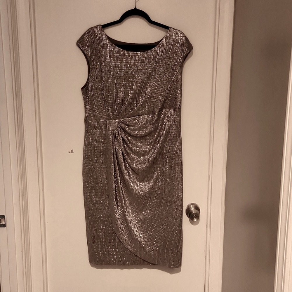 Silver/Gold Evening Dress Sz 16